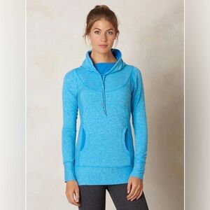prAna women’s ember top pullover in electro blue medium